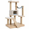 Árbol rascador para gatos de madera y sisal Beige 130 cm