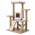 Árbol rascador para gatos de MDF y cuerda de sisal 145 cm Beige