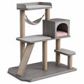 Árbol rascador para gatos de MDF y sisal gris