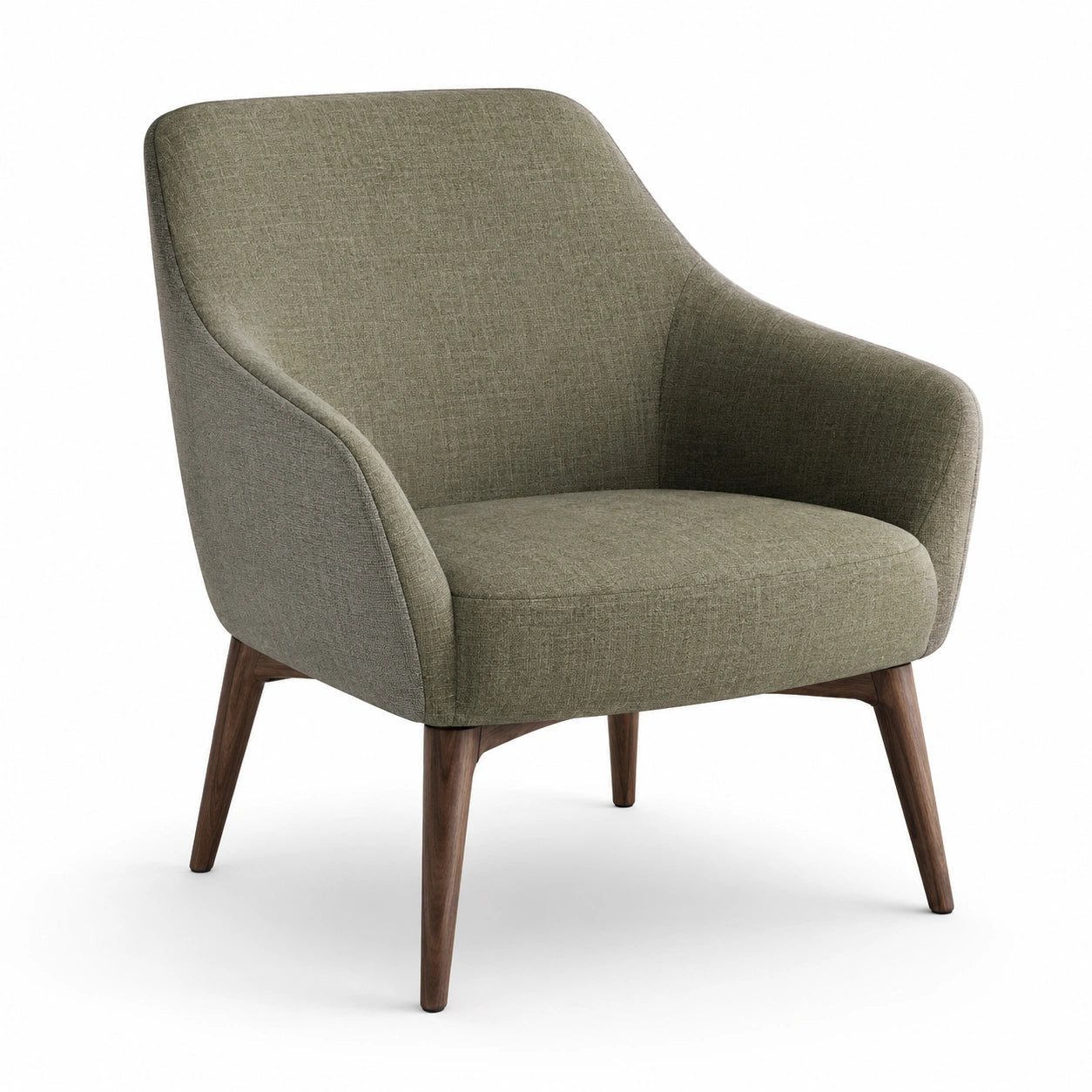 Sillón de Tela con Patas de Madera
