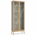 Vitrina de Madera y Vidrio Templado con Puertas de 180cm