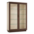 Vitrina de Madera con Puertas de Vidrio Templado Marrón
