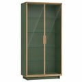 Vitrina de Madera y Vidrio Verde 180cm