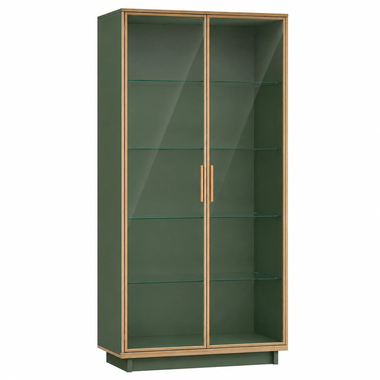 Vitrina de Madera y Vidrio Verde 180cm