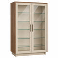 Vitrina de Madera con Estantes de Vidrio Templado 180x80x40cm