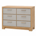Cómoda de Madera con 6 Cajones Roble/Gris