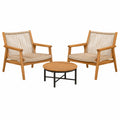 Conjunto de Muebles de Jardín de Teca y Metal